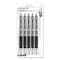 Uni-Ball Signo 207 Gel Pen, Retractable, Medium 0.7 mm, Black Ink, Clear/Black Barrel, PK5 1960239 - alternate 1